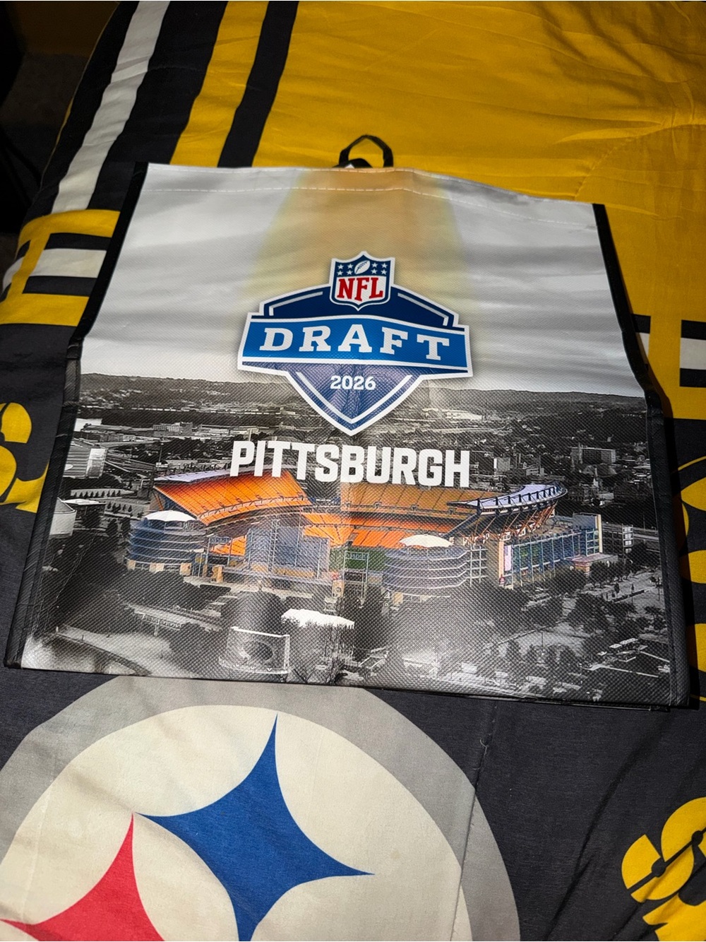 NFL Football Draft 2026 Reusable Tote Bag Brand New With Tags Graphic Print PIT.